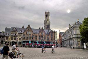 Bicycling in the Burg - Belfort in the background
