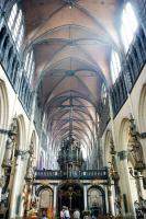 Light pouring into the windows of this huge cathedral