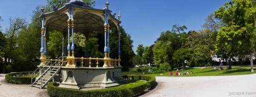 Panoramic of gazebo in Koningin Astridpark