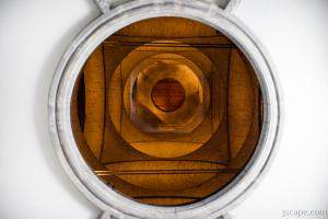 Open view up into the bell tower