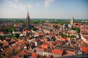 View from the belfry - Church of Our Lady and St. Saviours Cathedral