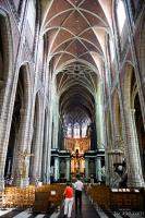 Towering groined ceiling in St Bavo Cathedral