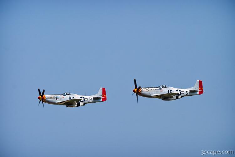 P-51D Mustangs 'Old Crow' and 'Gentleman Jim' in formation