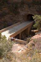 Entrance to the mile long tunnel