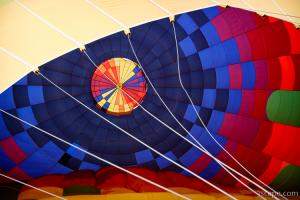 Inside of a hot air balloon