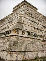 Looking up at El Castillo