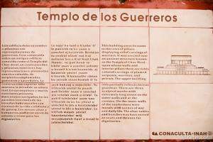 Plaque describing Temple of the Warriors