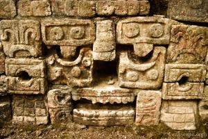 Carved face - Mayan art