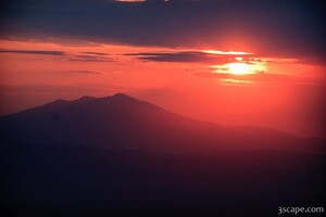 Sunset over the crater
