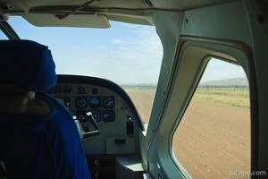 Our flight out was on a dirt runway