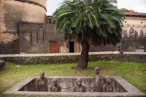 This memorial is for the slaves that were sold here