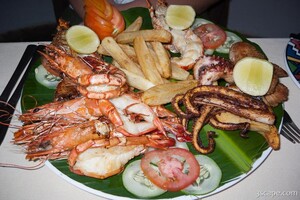 Huge seafood plate