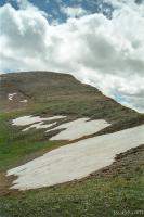 Glacial snow and high ridge along the Continental Divide