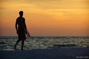 Skimboarder at Siesta Key