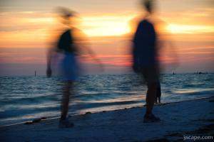 Walking on the beach