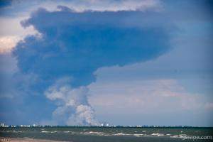 Forest lands in the Everglades were on fire, this photo was from Sanibel, near Ft. Myers