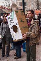 Guy holding a box for catching beads