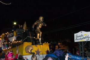 Saints-Bacchatality Float (Krewe of Bacchus)