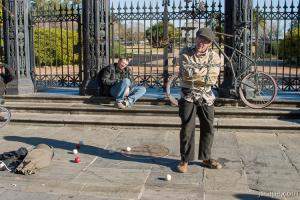 Street performer in Jackson Square