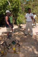 Tour guys giving the zipline briefing
