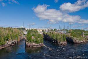 Water outlets at Manic 1 hydroelectric dam
