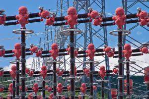 Large power switching station