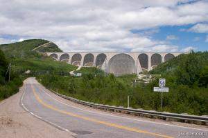 Worlds largest multiple arch and buttress dam (Manic 5 - Daniel Johnson Dam)