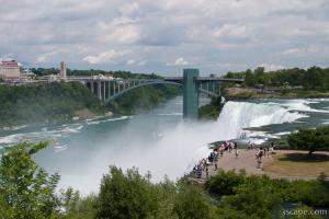 Bridge over the river between Canada and USA