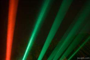 Lights illuminating the Falls