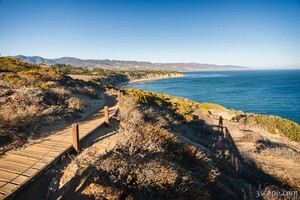View of southern California coastline from Point Dume
