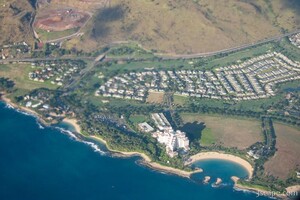 Aerial view of Oahu