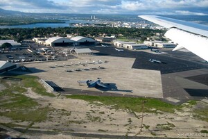 Aerial view of Oahu - Air Force base