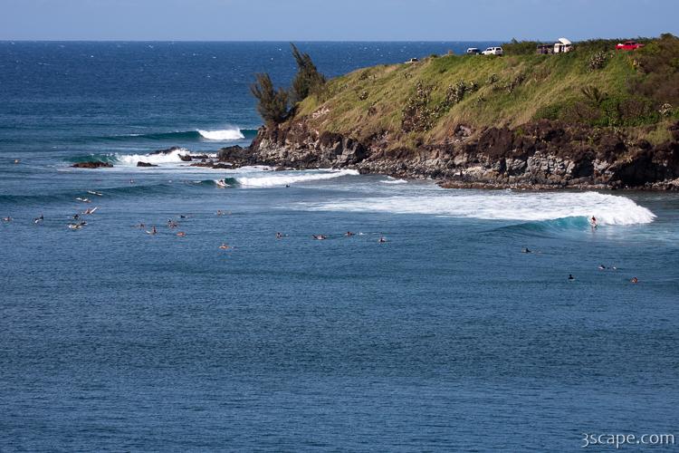 Surfers near Honolua