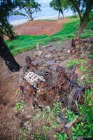 Ancient car that went over the cliff