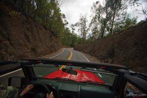 Speeding along the Haleakala Highway