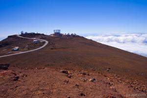 Haleakala Observatory on top of the crater