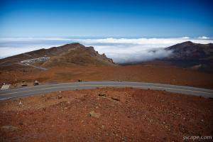 Crater Road on top of the volcano
