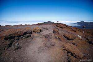 Mars like landscape on top of the volcano