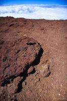 Mars like landscape on top of the volcano