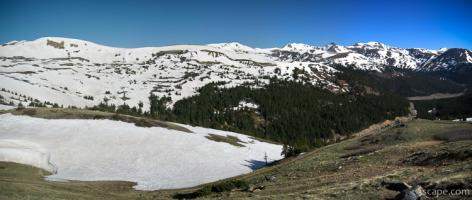 Panoramic view of the Colorado Rockies from Loveland Pass