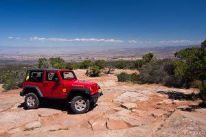 Jeep Rubicon at the end of Top of the World 4x4 trail