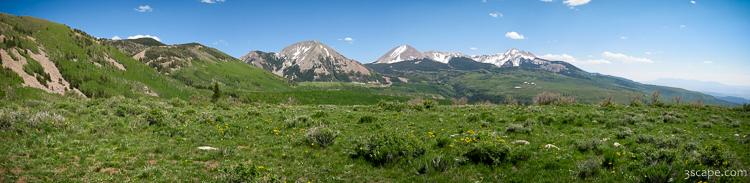 Panoramic view of the La Sal mountains