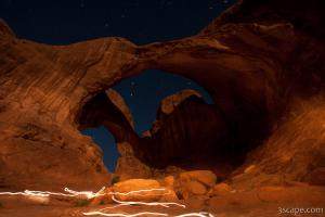 Next: Painting with light - Double Arch in Arches National Park