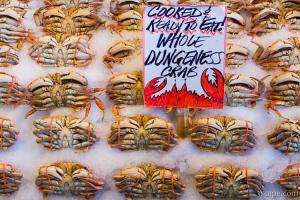 Cooked Dungeness Crab at Pike Place Fish Market