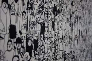 Wallpaper of people in Seattle Art Museum building, Olympic Sculpture Park