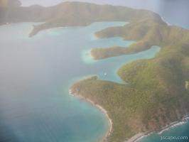 Aerial view of Virgin Islands
