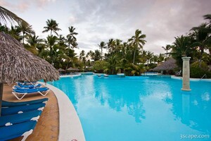 One of three large pools at Melia Caribe
