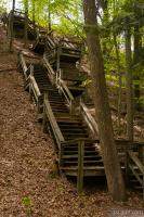 Staircase over dunes in PJ Hoffmaster State Park