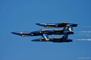 Blue Angels in tight formation