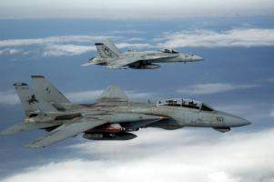F/A-18 Hornet and F-14D Tomcat